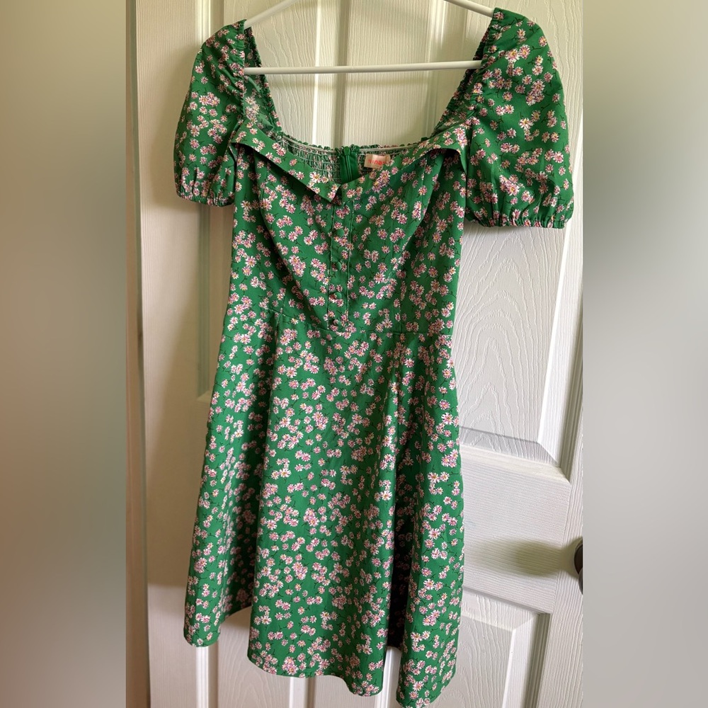 re:named Green Floral Dress
